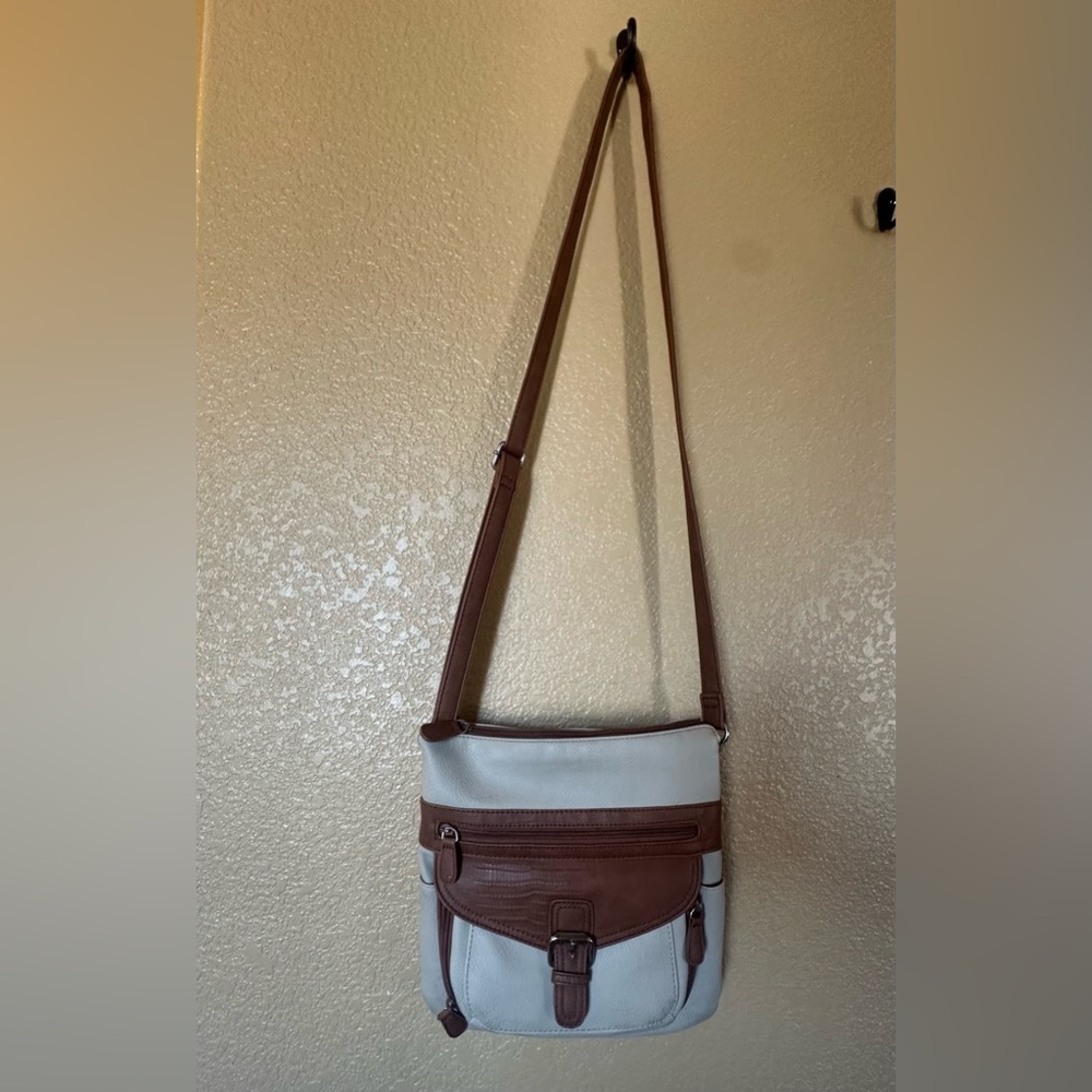 St. John's Bay Brown and Cream Crossbody Bag